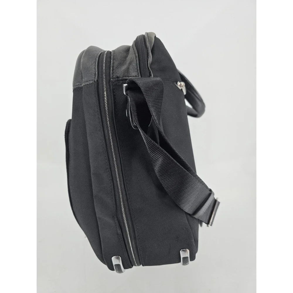 TUMI‎ ARRIVE Black Leather/Nylon Sawyer Briefcase $795 Msrp - Very Nice